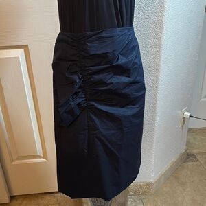 Elegant Blue  Ruched Skirt